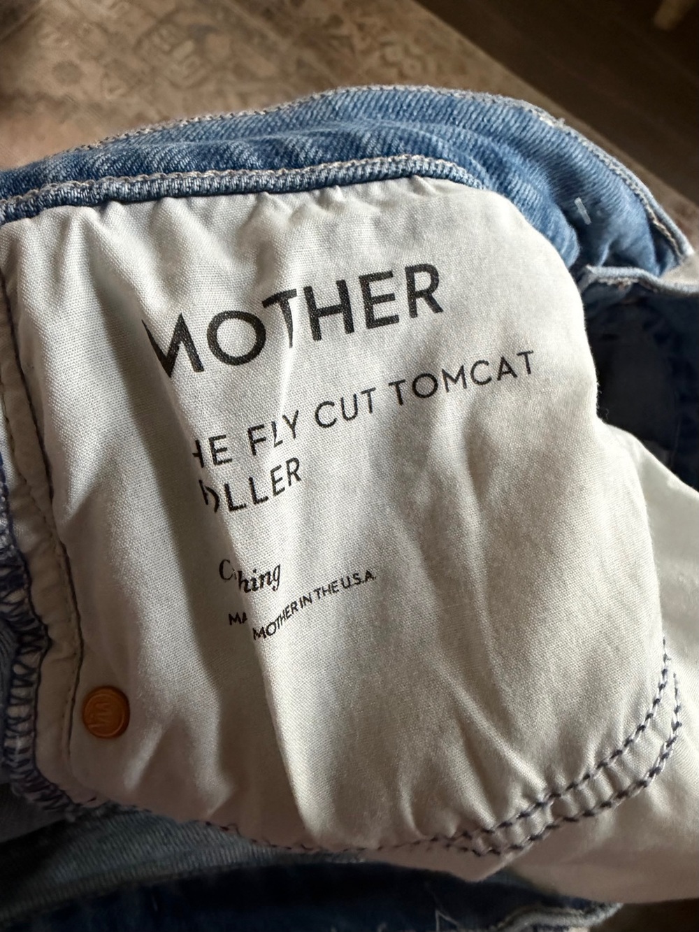 Mother The Flycut Tomcat Roller Wide Leg Jeans Size 30 - Picture 6 of 11